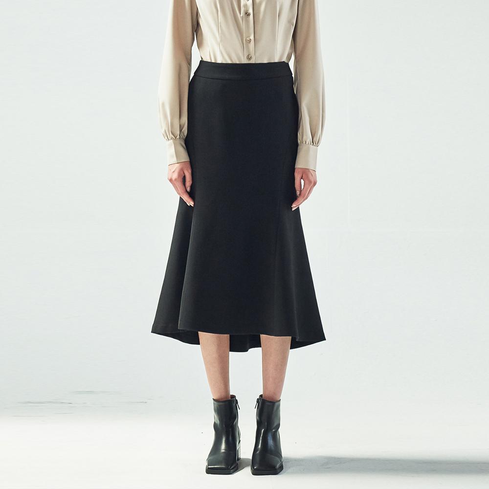 ACUD Mermaid Line Flared Skirt_Black