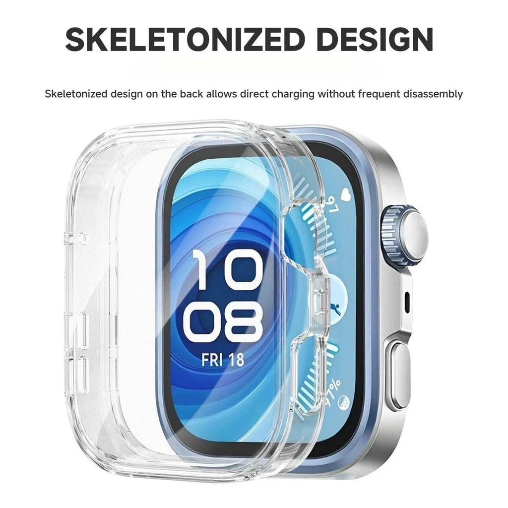 Hard PC Cases for Huawei Watch Fit 4/4 Pro,Screen Protective Cover for Huawei Fit4 Hollow Case Shockproof Bumper Shell Accessory