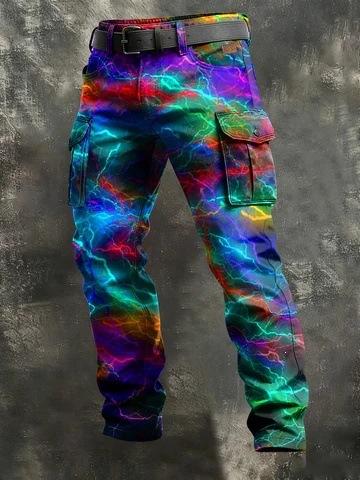 Y popular D printed men's trousers retro overalls new punk men's clothing independent