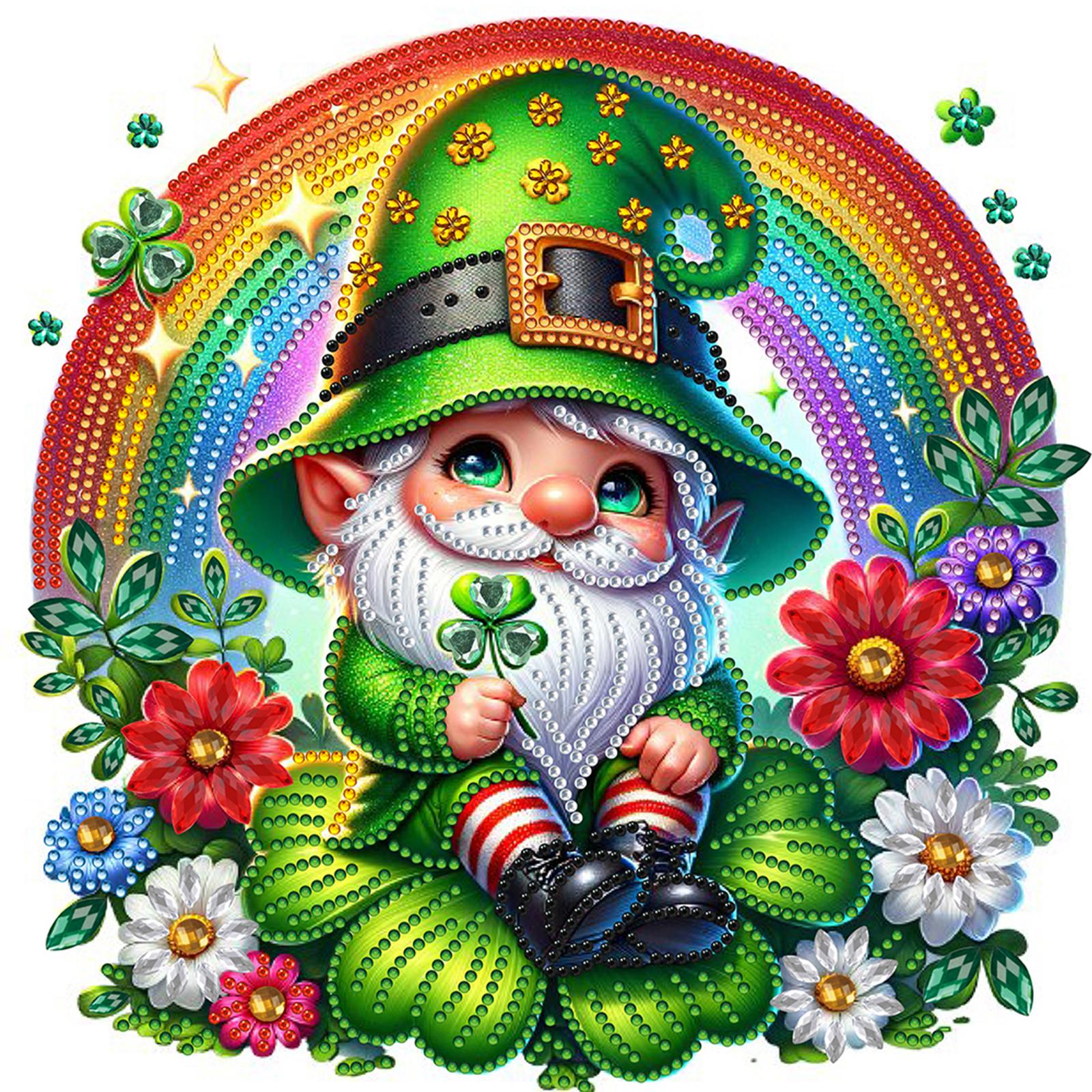 

St Patricks Special Shaped 5D DIY Partial Drill Diamond Dots Paintings for Adults Home Wall Decor Crystal Diamond Art 30x30cm