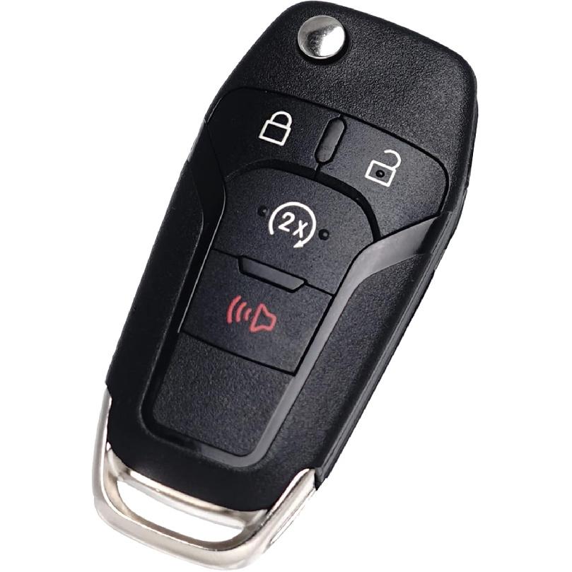 Remote Start Control Flip Key Fob Replacement Fits for Ford F-150/F150 2015-2024 F250 F350 2017- Ranger - Bronco - Keyless Entry Remote Control