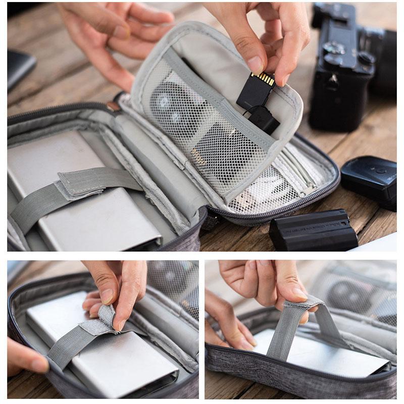 Portable Cable Organizer Bag Travel Cable Bag Gadget Organizer Bag Power Bank Pouch Bag USB Cable Storage Bag For Charger Wire