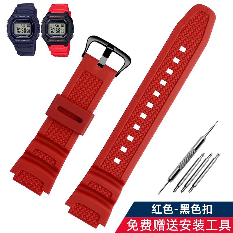 Das Zubehör für Uhrenarmbänder ist passend für Casio Uhren W-218h / F-108 AE1200 / 1000 / 1300 (18 mm) aus Kunstharz und Silikon.