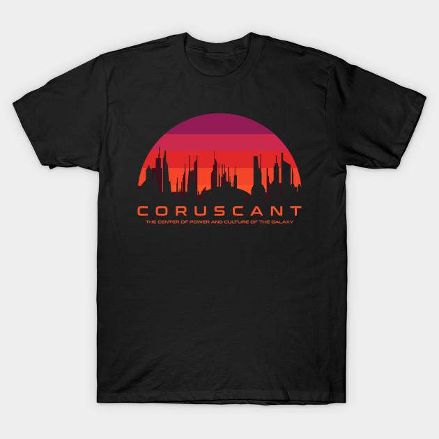 Men Black Print T-shirt Coruscant No-Cut Transfer Paper Print Cotton Tshirt 2XL чёрный