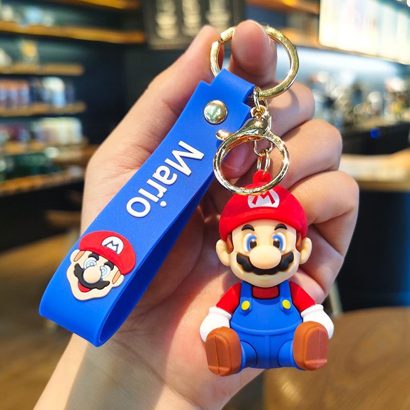 Super Mario Mario Keychain Small Gift Car Keychain Figurine Soft Rubber Creative Personalized Gifts Y2k Fashion Toys Anime Frind