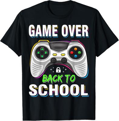 Game Over Back To School Shirt Funny Kids First Day School Unisex T-Shirt