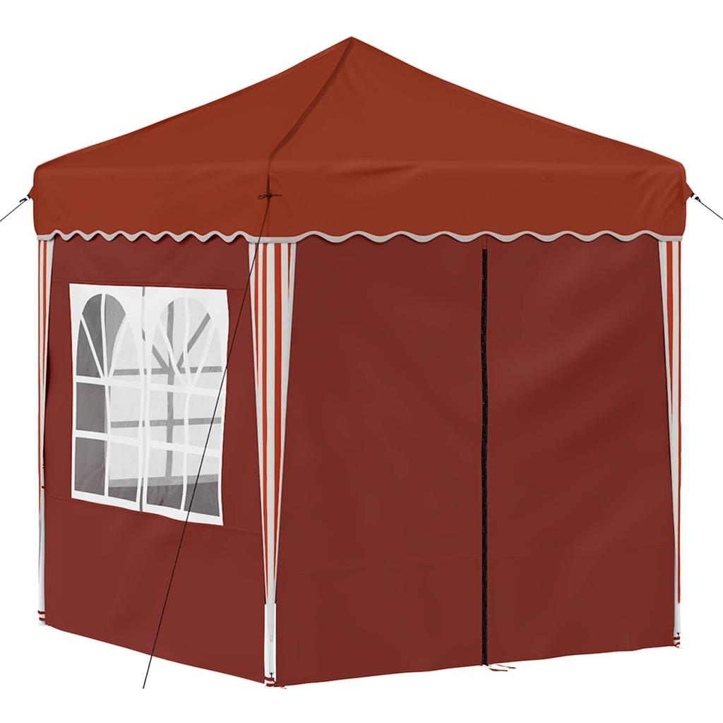Pop Up Party Tent 195 X 195 X 245 Cm Terracotta Oxford Fabric