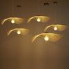 Restaurant Hanging Ceiling Lights Elegant Bamboo Wicker Chandelier Lamp Fixtures