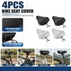 4PCS Washable Bicycle Saddle Cover with Drawstring Cycling Seat Cushion Cover  Bike Seat Protection