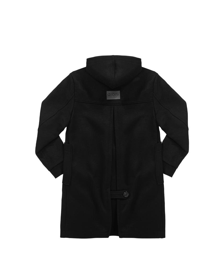 ASON Allo Hood Long Coat / Black