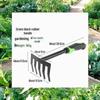Garden Tool Set: Shovel, Digging Hoe, and Rake for Soil, Flowers & Vegetables