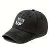 Letter Print Baseball Cap | Vintage Washed Adjustable, Soft Top for Outdoor Activities & Hip-Hop