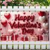 Portable Balloon Backdrop Charming Colorful Easy-to-hang Anniversary Display Thematic Event Decor for Valentine's Day