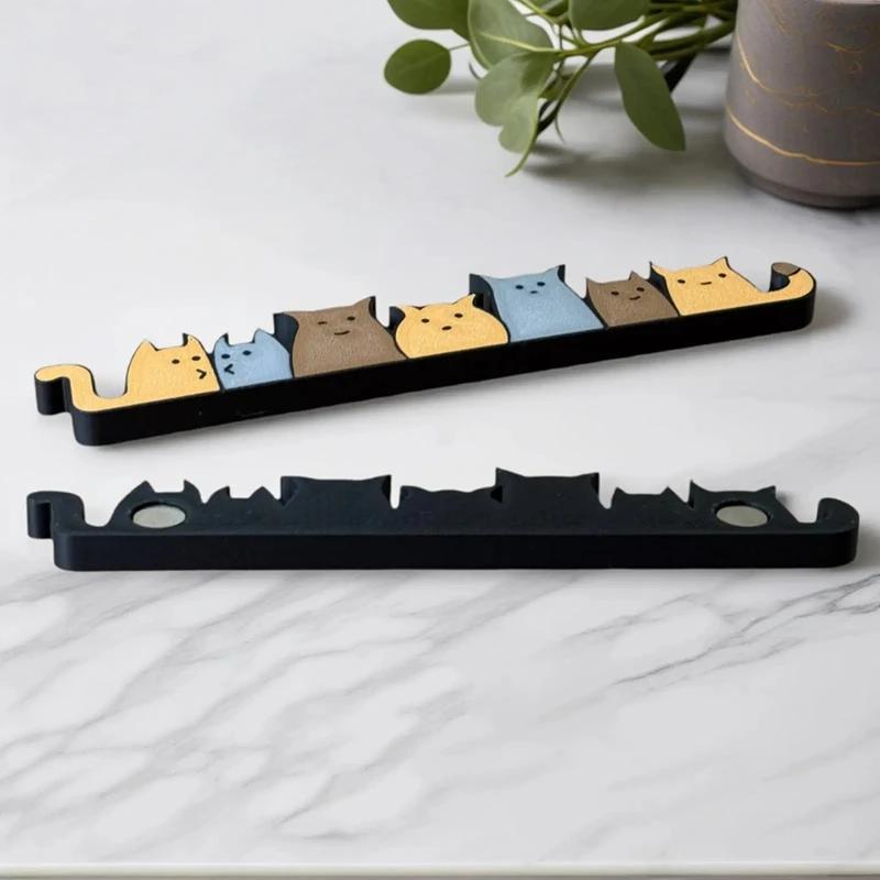 Cat Fridge Sticker Cartoon Magnetic Refrigerator Photo Album Folder Adorable Minimalist Kitchen Office Decor Cute Desktop Orname