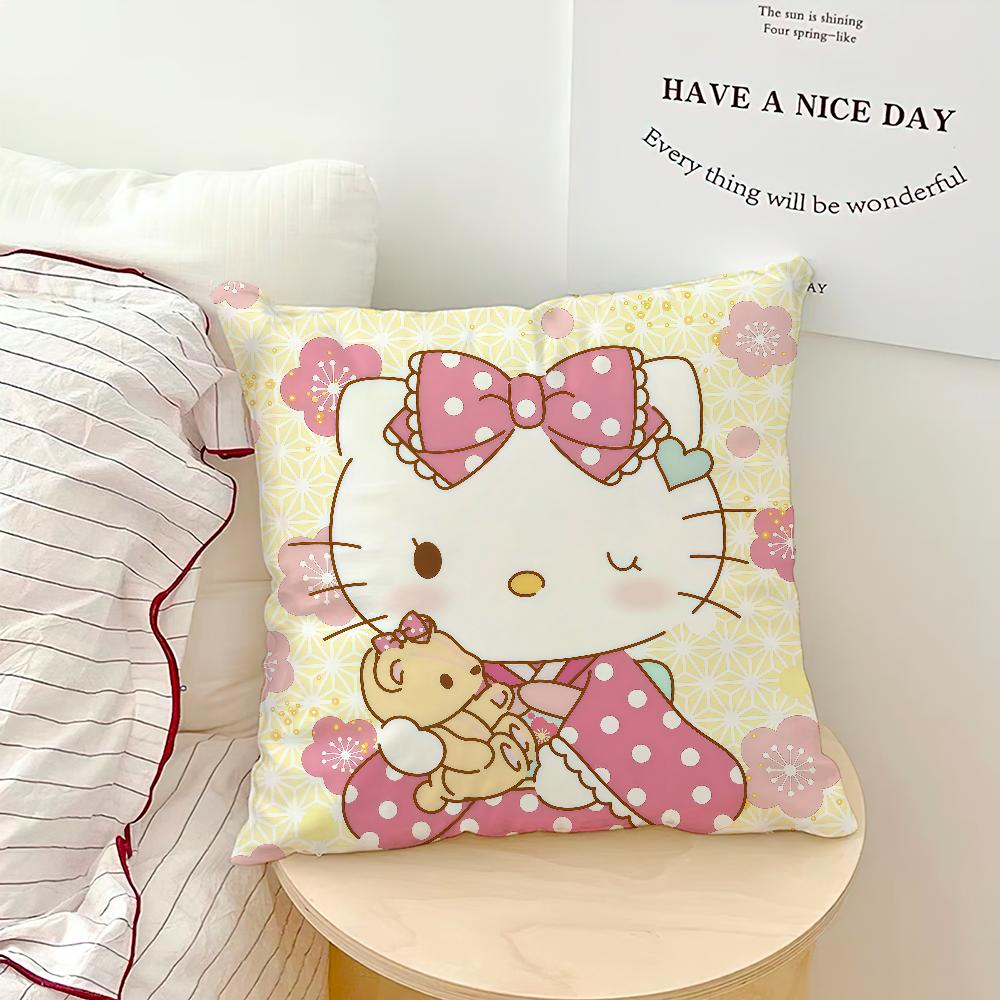 cartoon art cute cat h-HelloKitty SRO cushion cover soft Pillow Case for Sofa Living Room Home office Decor Protective Covers