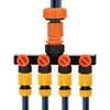 1 In 4 Out 5-Way Water Tap Splitter Independent Control Valve Garden Hose Connector Irrigation Accessory