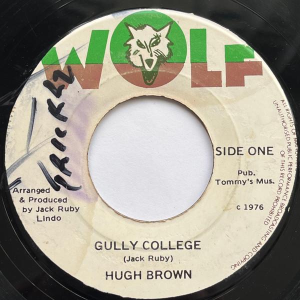 

7inch Record U BROWN Gully College Jamal NONE Wolf 1976 Jamaica Reggae Ska Dub Used