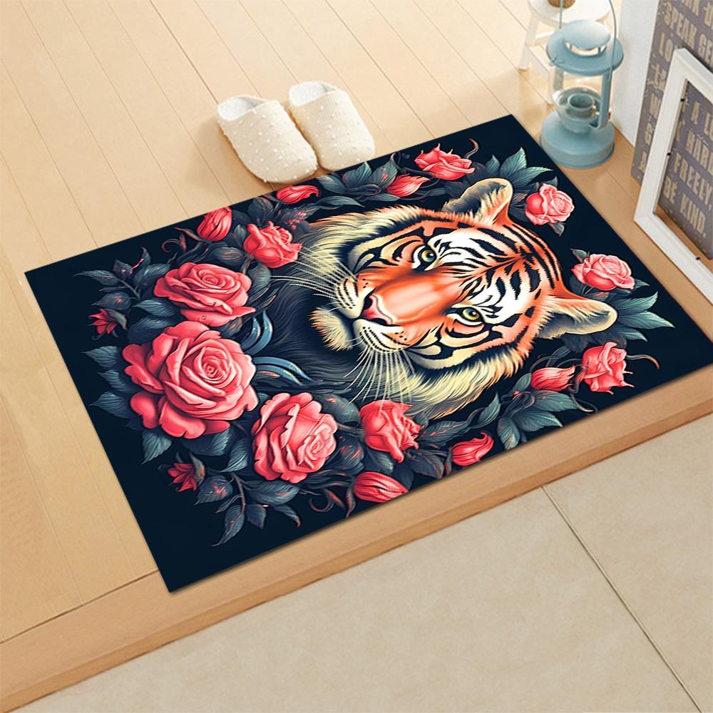 White Tiger Family for Living Room Rug, BedRoom Rug, Study Room Rug, Hallway Decoration, Perfect for Home Decoration or Holiday Gifts