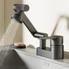 2 Modes Spray Basin Faucets Bathroom Cold Hot Mixer Tap Toilet Countertop Faucet Deck Mounted 360° Rotation Sink Faucet