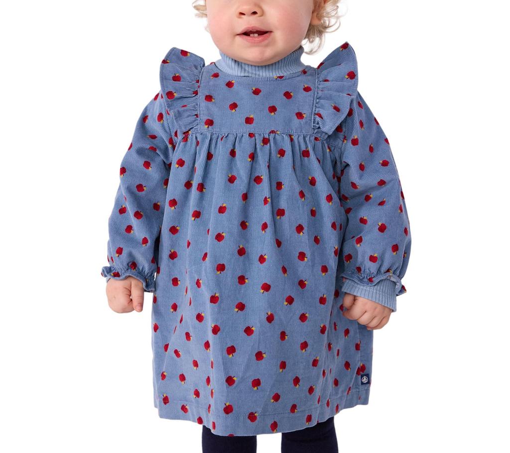 Petit Bateau Dress Light 36 95cm A0E5S, Blue/Multicolor, Months,