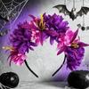 Bright Artificial Marigold Flower Headband Faux Vivid Festive Costume Headwear Photo Prop Artificial