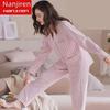 Pyjama à manches longues pour femme grande taille: 100 % coton pour le printemps, l'automne, l'été, l'hiver et les vêtements de maternité