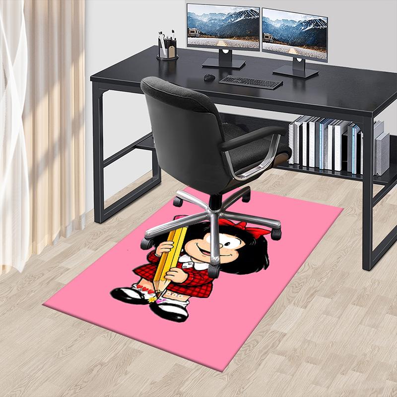 1pc Mafaldas Giant Pencil Adventure Carpet for Playroom Bedroom Living Room Sofa Home Decor,kids Game Area Rug Non-slip Floor Mat Y73028