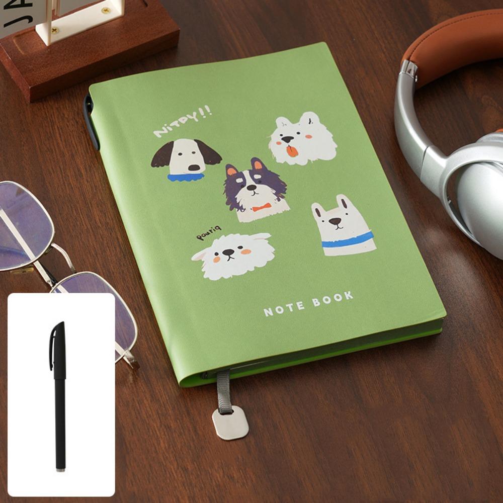

Блокнот А5 с мультяшным щенком, дневник с горизонтальной линовкой, милый блокнот для студентов, подарки трава зеленый