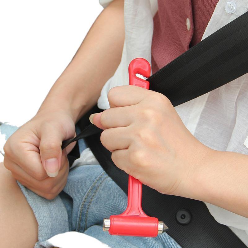 1 stk Bilsikkerhetshammer Bilvindusknuser Multifunksjonell Langt Håndtak Redningshammer Rømmehammer Nødverktøy Sikkerhetsbeltekutter