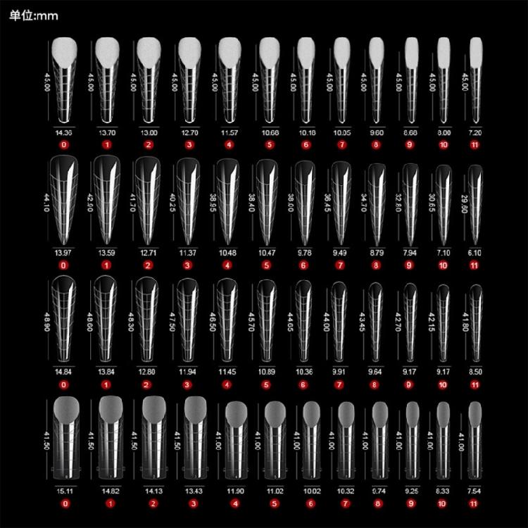 288 Pcs Nail Forms Set Nail Extension Molds Nail Forms Manicure Supplies