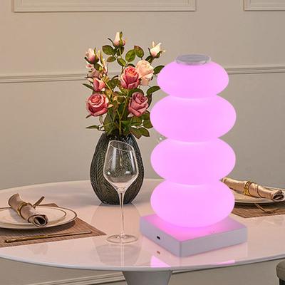 Candy Gourd LED Desk Lamp Touch Control USB Powered Rechargeable Colorful RGB Table Light Home Office Bedroom Decorative Night Lamp