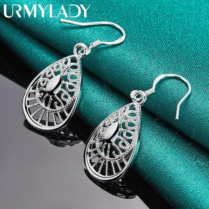 925 Sterling Silber Wassertropfen Ohrringe für Frauen Hochzeit Mode Charm Geschenk Schmuck