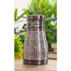 VILLA Pure Copper Bedroom Water Bottle with Inbuilt Glass, Dark Embossed Design,  900 ML Capacity (Pack of 2)