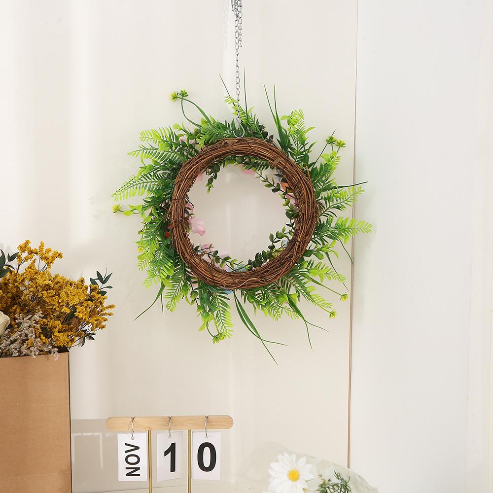 Easter Wreath Kit: Spring Flowers & Cute Rabbit Wall Decor