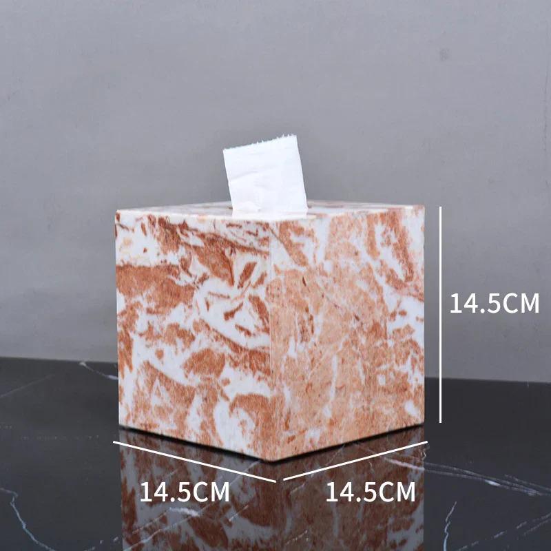 Coral Pink Natural Marble Set for Bathroom Soap Dispenser Soap Dish Toothbrush Holder Tissue Box Tray Bathroom Accessories