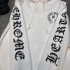 8081 CHROME HEARTS 2025 Nová jarná a jesenná nadrozmerná tenká mikina s kapucňou s logom v klasickom štýle pre páry