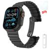 Cinturino per Apple Watch Ultra 3 49mm 46mm 45mm 44mm in Titanio+Gomma Braccialetto Metallico Per Iwatch Serie 11 10 9 8 7 6 5 SE Cinturino
