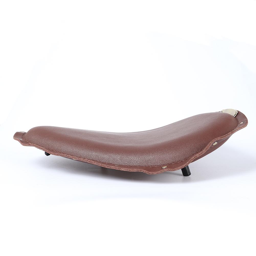 Brown Motorcycle Spring Solo Seat Saddle With Base And Nail For Motorcycle