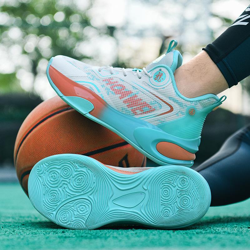 Basketball shoes spring and summer new non-slip, wear-resistant and shock-absorbing low-top actual combat professional sports shoes male students ceme