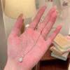 S925 Sterling Silver Necklace for Women , Waterdrop Pendant Light French Style Necklace , 2024 New Arrival