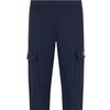 Emporio Armani EA7 Solid Color Cuffed Pocket Tapered Casual Pants Men Bottoms Navy-Blue 8NPP68-PJVTZ-1562