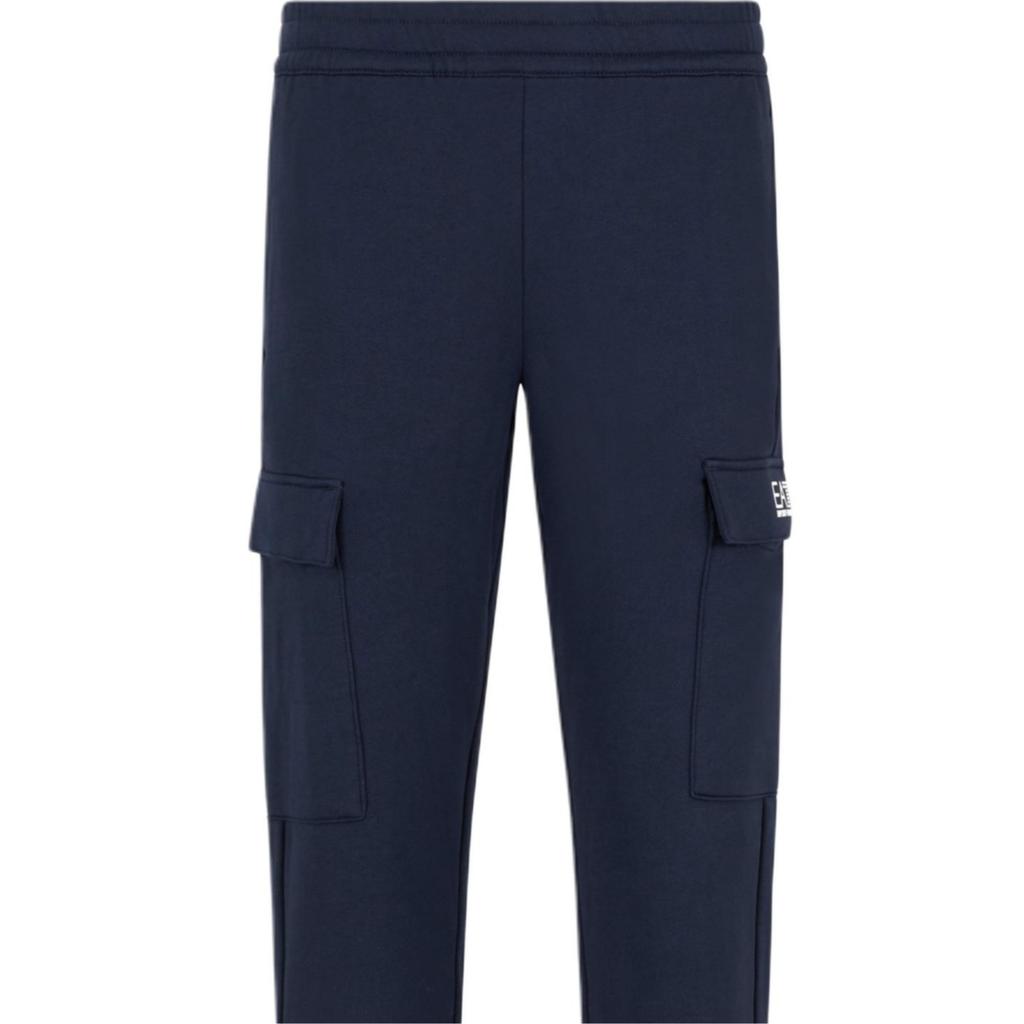Emporio Armani EA7 Solid Color Cuffed Pocket Tapered Casual Pants Men Bottoms Navy-Blue 8NPP68-PJVTZ-1562