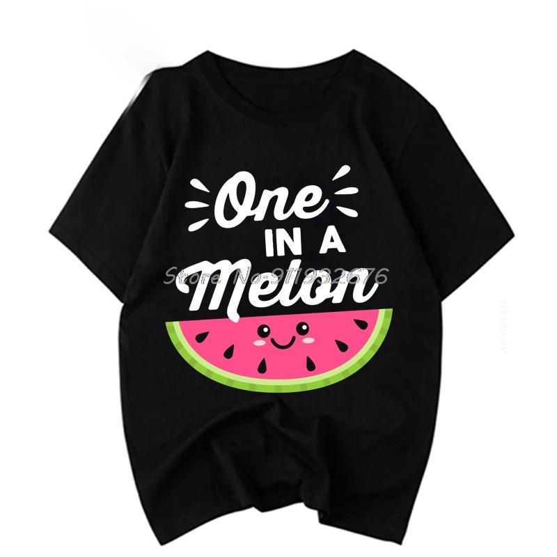 

One In A Melon Watermelon Pun Tshirt Unisex Print Fashion Comfortable Streetwear Tops Novelty Tee Shirt Unisex S