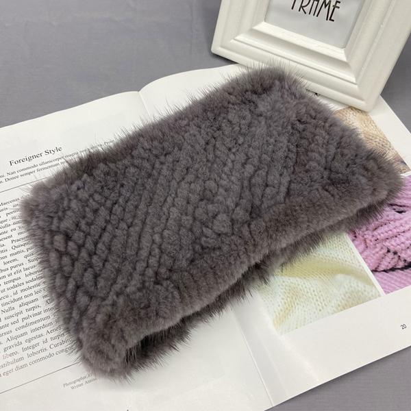 Natural Mink Fur Neck Warmer Elastic Women Winter Warm Headband Female Genuine Mink Fur Ring Scarf
