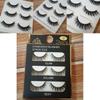 Luxurious 3 Pairs Black 100% Real Mink False Eyelashes With Natural Cross Style