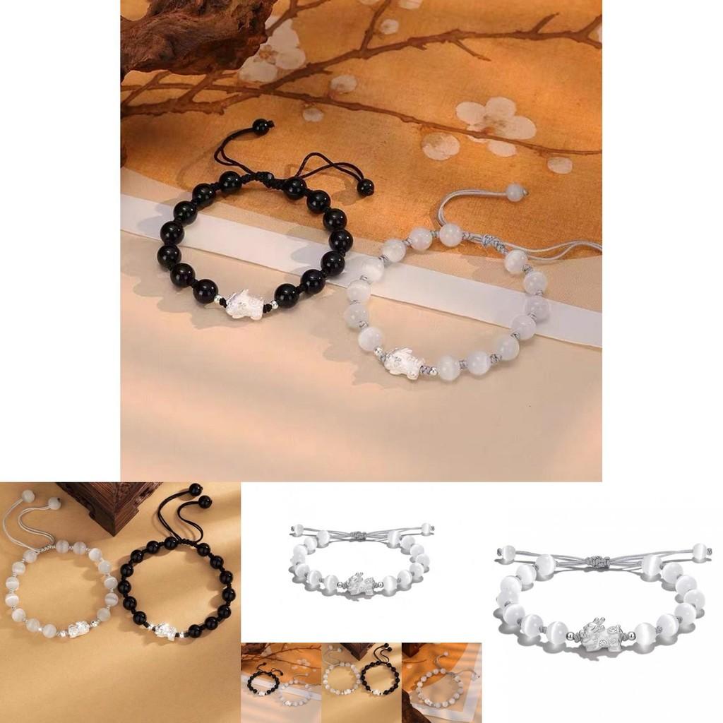 Chic Electroplated White Pi Xiu Bracelet Unisex Design Summer 2024 Trend
