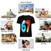 Fun Food Number 67 Print Casual Top For Adults And Teens Pure Cotton T-shirt