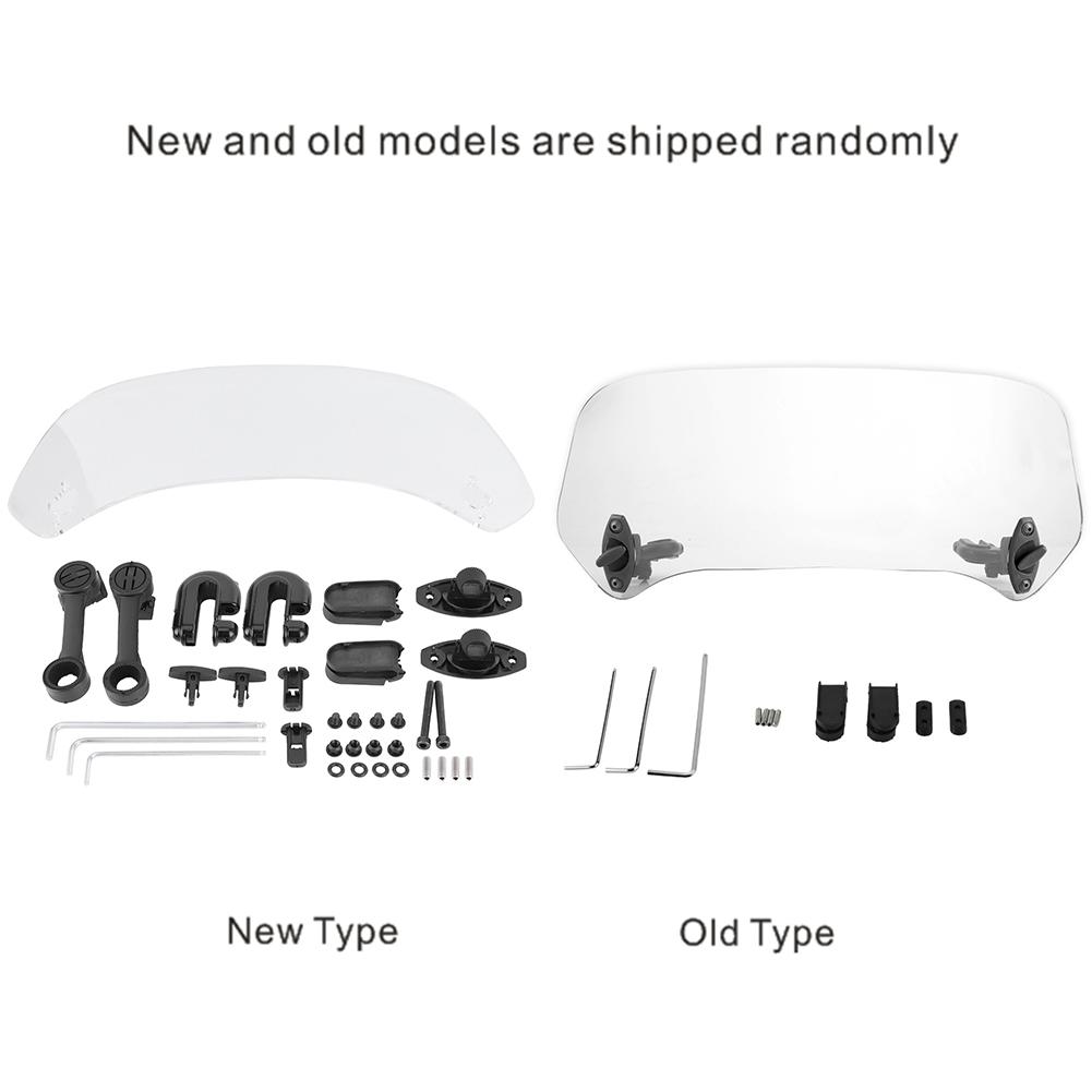 Universal Motorcycle Modified Windscreen Windshield Spoiler Air Deflector Transparent