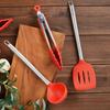 Vivid Stainless Steel Handle Silicone Cooking Utensils Set of 4