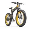 BEZIOR X1500 Skladací elektrický bicykel do každého terénu 1500W motor 48V12.8AH batéria Mestský vonkajší elektrický bicykel 26-palcové terénne pneumatiky E-horský bicykel